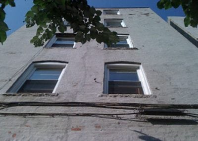 Exterior Stucco: Two Buildings, Side-By-Side